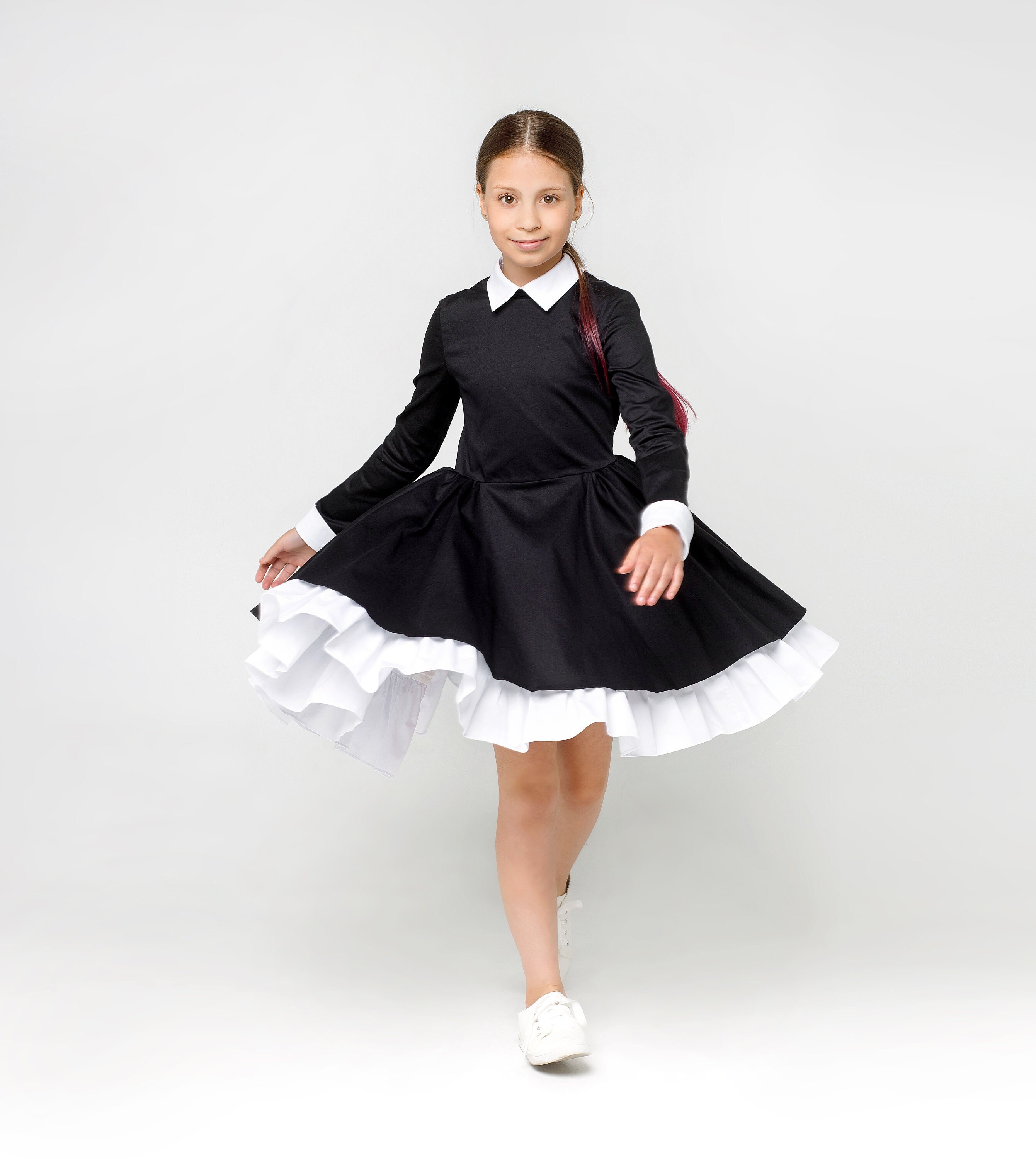 combo dress tops black and white dress for girls childrens ladies