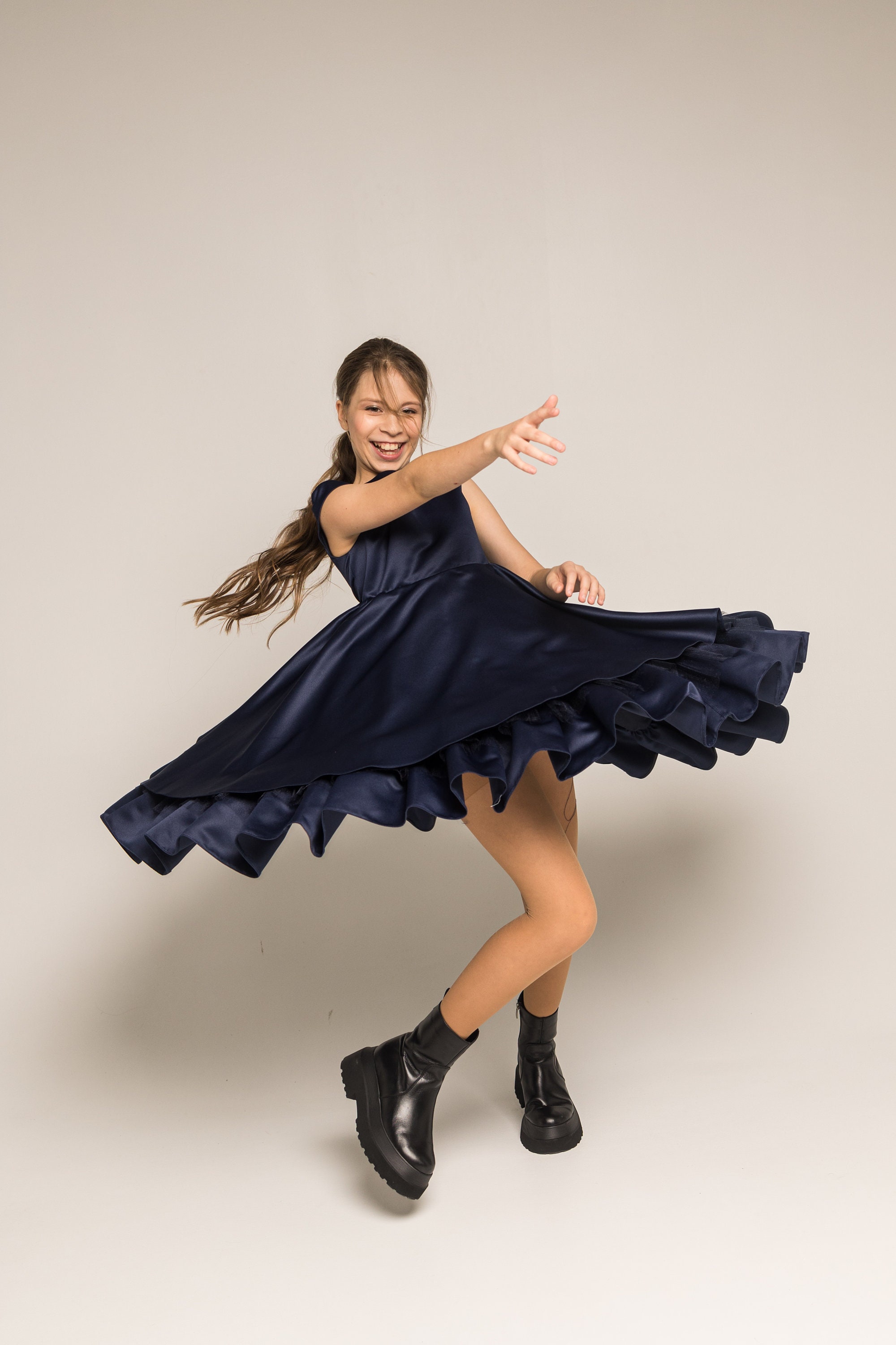 navy blue christmas dress
