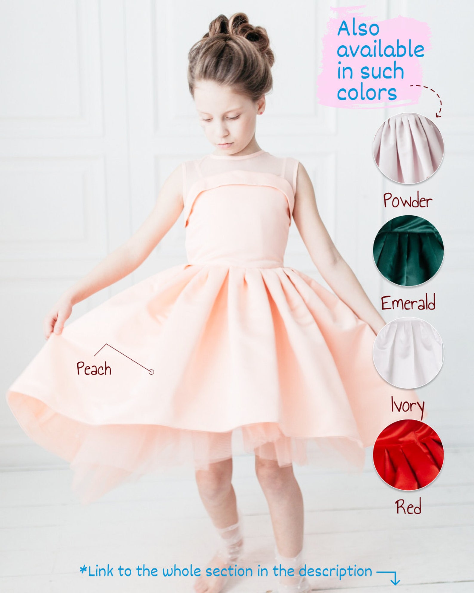 Vestido De Princesa Infantil Com Tule E Babados - Floral Sem Mangas - Para Festas E Casamentos
