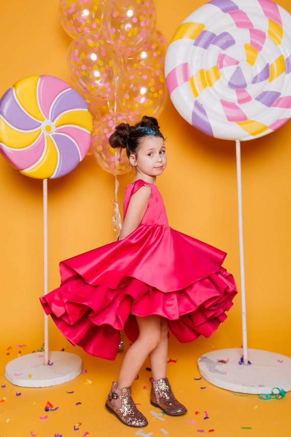 crimson flower girl dresses