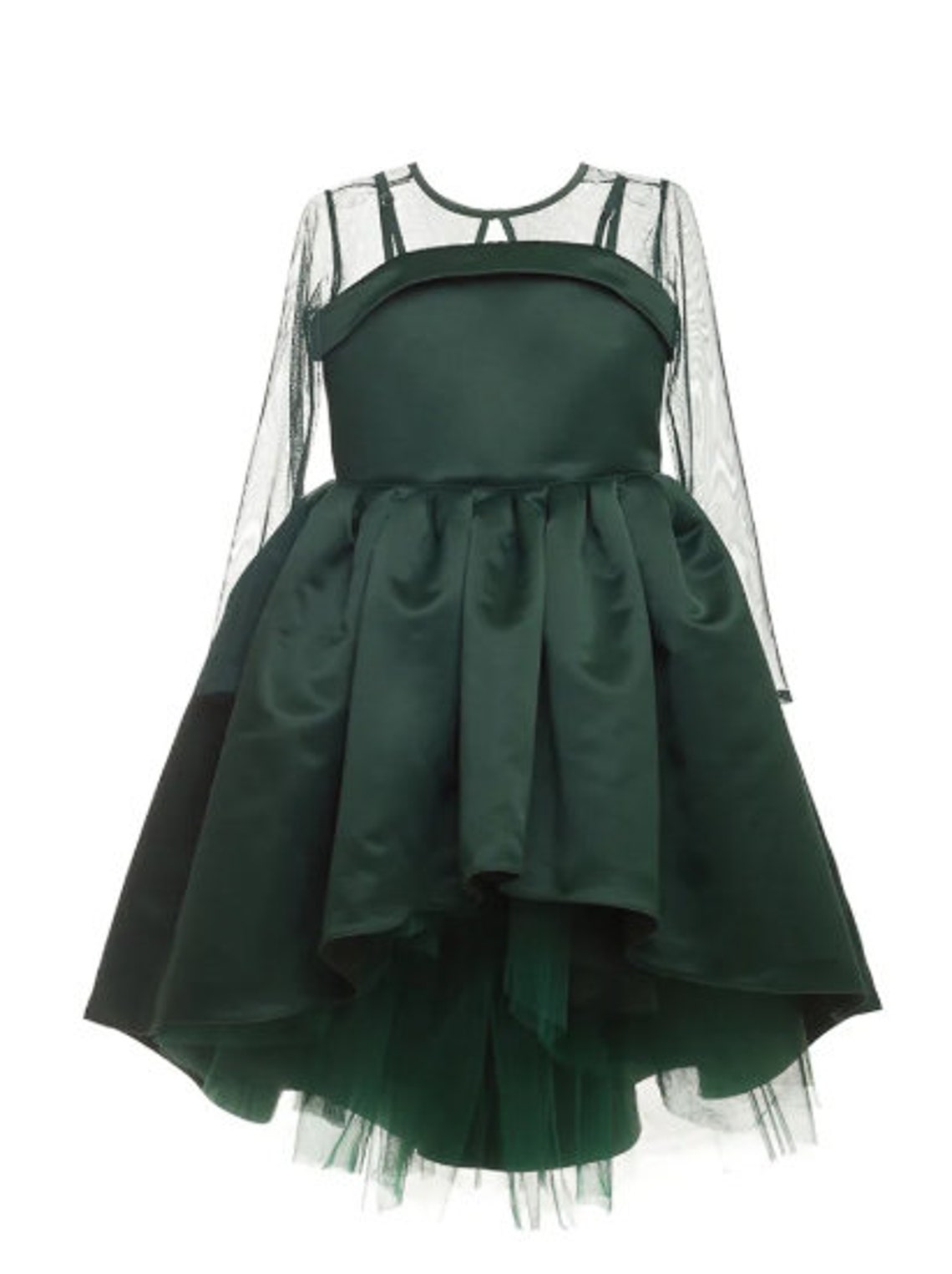 Robe de fille de fleur émeraude vert émeraude robe de Etsy