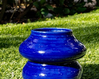 Blue bubble vase