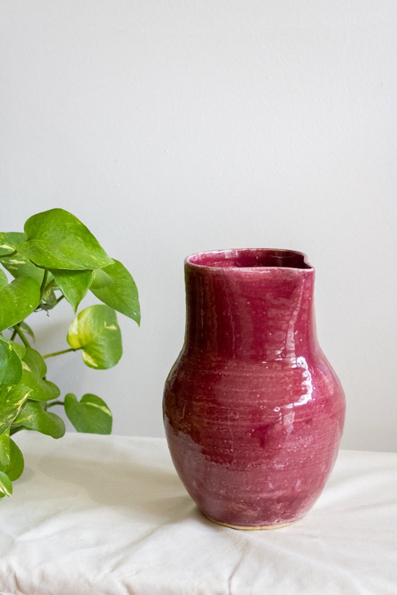 Handmade Raspberry Pitcher, Wine Pitcher, Beverage Pitcher, Water Pitcher image 3