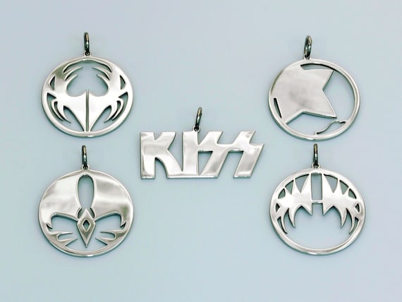 Kiss Band Necklace Kiss Band Logo Pendant, Stainless Steel