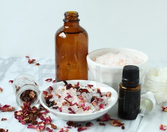 Rose Bath Salt, Bath Salts, ,Botanical Bath Soak 12 oz