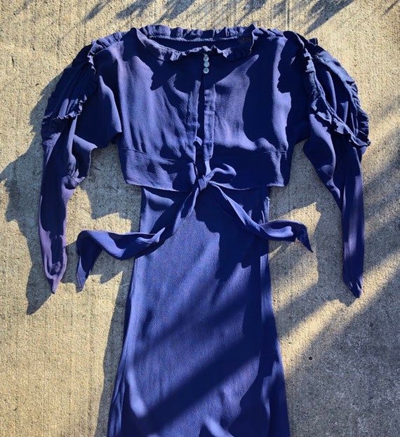 RESERVED 1930s crepe dress set as-is