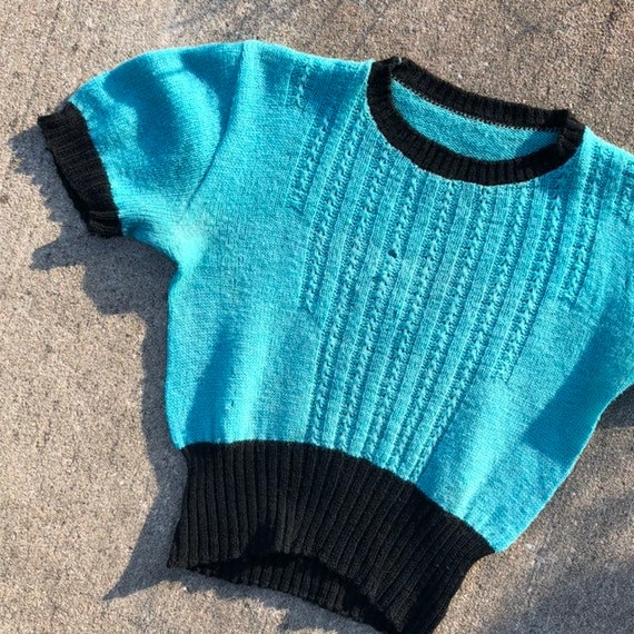 1930s 1940s knit sweater
