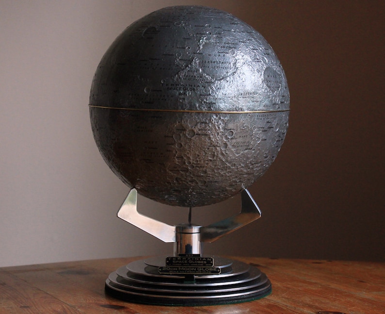 20cm Moon Globe with Topographic Raised Relief