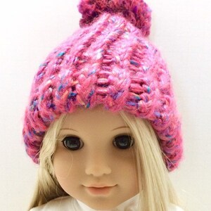 Knit/Crochet Stocking Hat, AG Doll Accessories, 18 Doll Accessories Pink