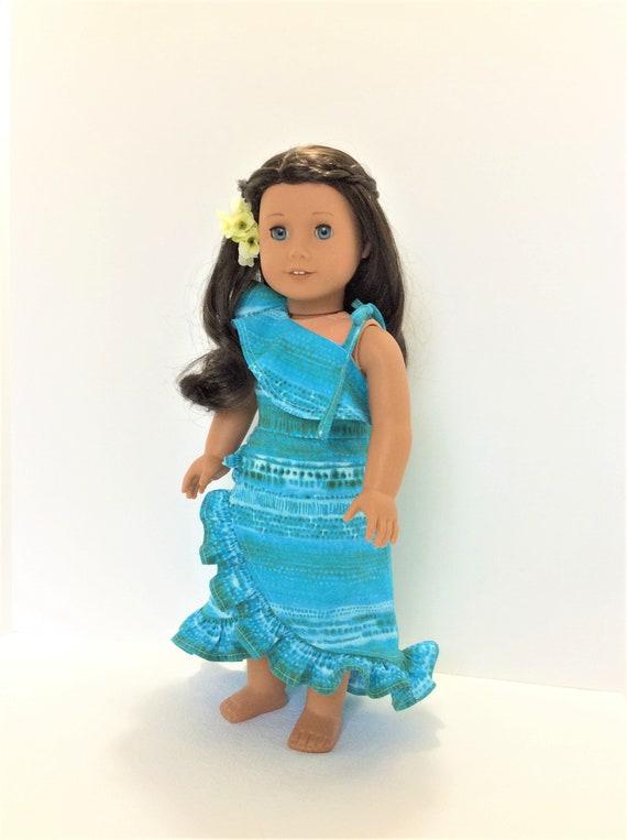 american girl doll blue dress