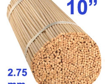 100 10" 2.75mm Natural Rattan Diffuser Reeds