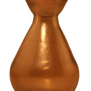 May include: A clear glass bottle with a cork stopper. The bottle has a rounded bottom and a narrow neck.