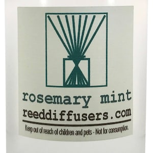 8 oz Rosemary Mint Fragrance Reed Diffuser Oil Refill with reeds Made in the USA image 1