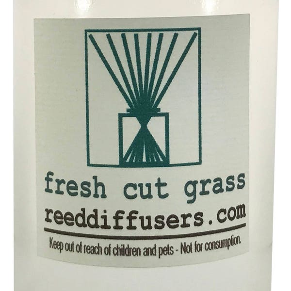 8 oz Fresh Cut Grass Fragrance Reed Diffuser Oil Refill with reeds- Made in the USA