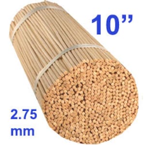May include: A bundle of natural brown wooden diffuser sticks, 10 inches long and 2.75 mm in diameter.