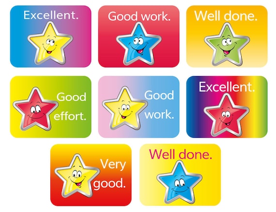 Teachers Marking Stickers ‘praise’ Mini Size 21 Mm - Etsy