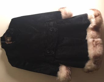 50-60s Fur Trimmed Princess Coat