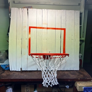 Rustic Decorative Vintage Style Basketball Hoop, basketball goal, personalized basketball goal, basketball hoop, wood image 9