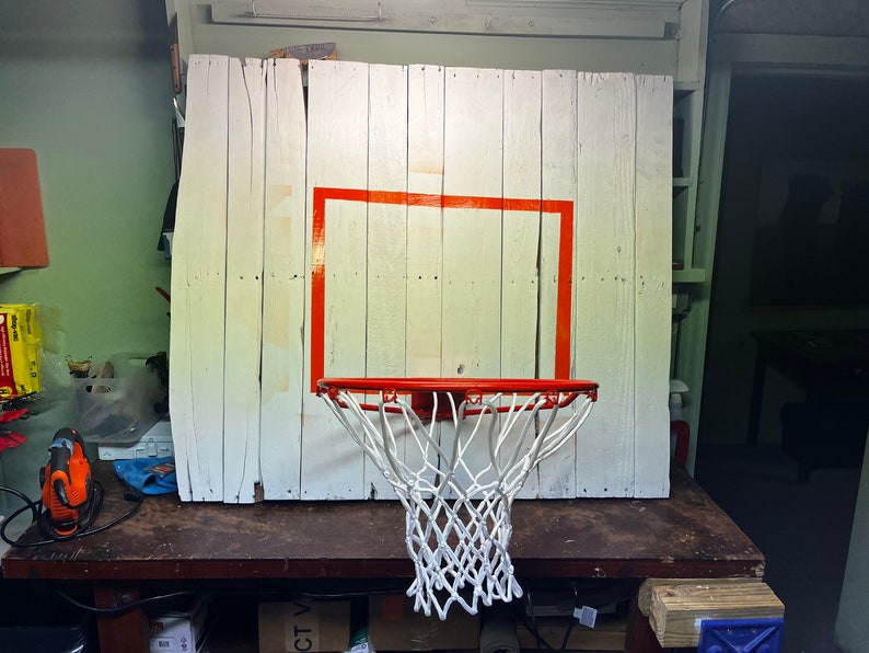 Rustic Decorative Vintage Style Basketball Hoop, basketball goal, personalized basketball goal, basketball hoop, wood image 9