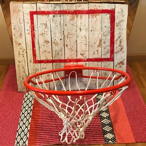 Rustic Decorative Vintage Style Basketball Hoop, basketball goal, personalized basketball goal, basketball hoop, wood image 1