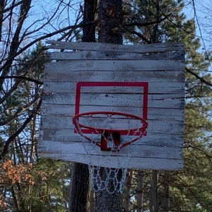 Rustic Decorative Vintage Style Basketball Hoop, basketball goal, personalized basketball goal, basketball hoop, wood image 7