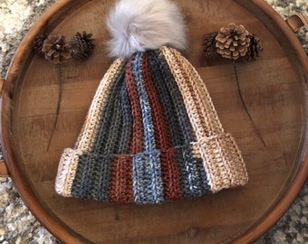 Ribbed Beanie/ Crochet Beanie/ Hat