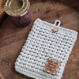 Crochet Book Sleeve with Botton Closure/ Handmade Book Sleeve / Crochet Book Cover
