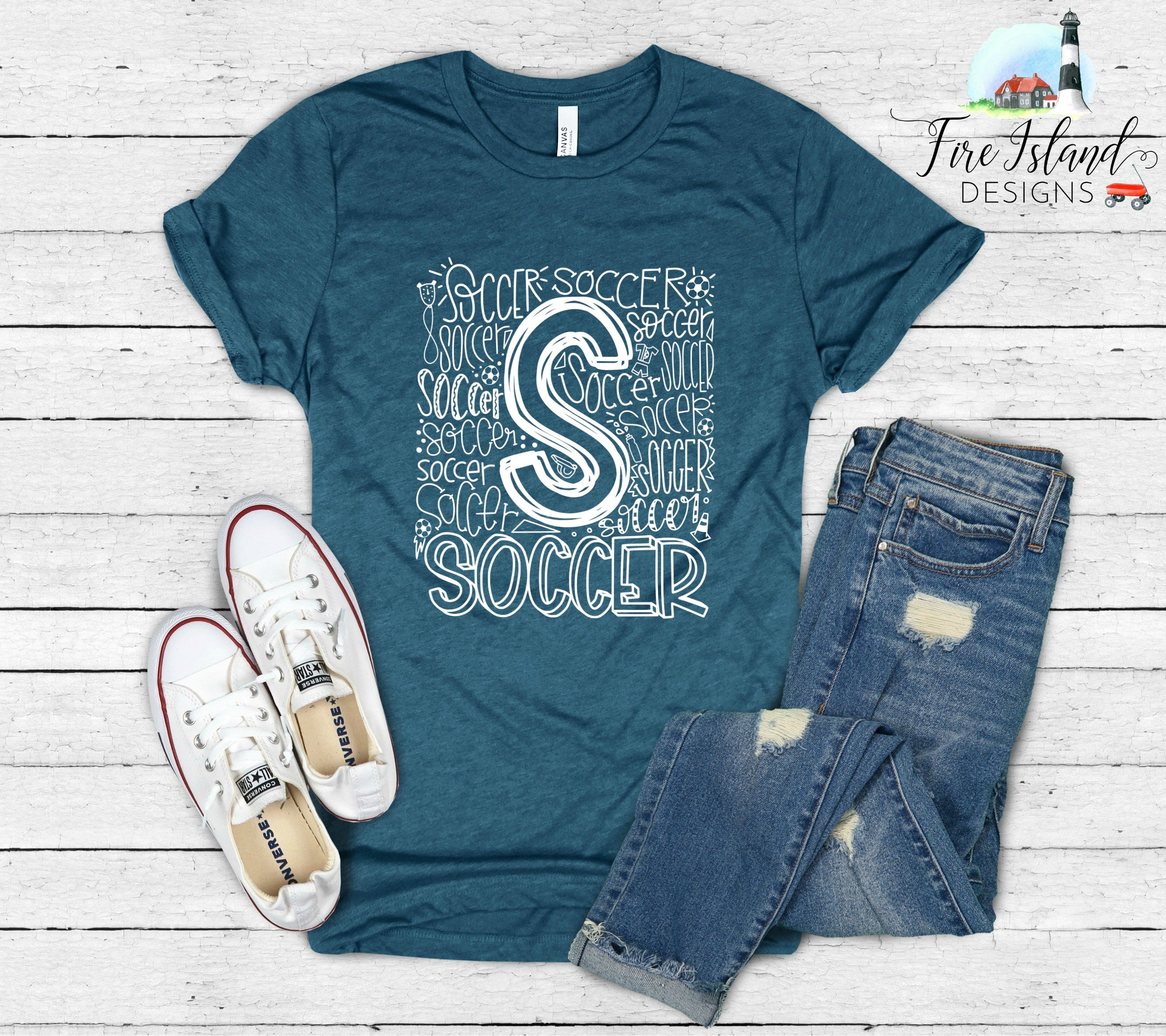 Soccer Soccer Shirt Soccer Player Shirt Soccer Typography Etsy