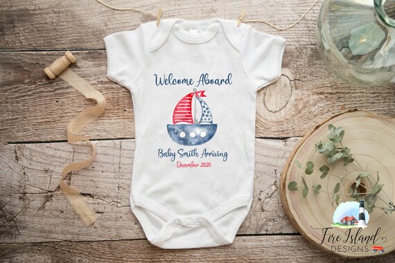 nautical baby announcement