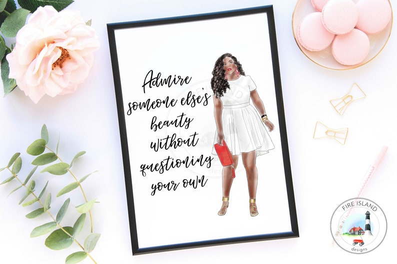 African American Girl Quote Printable Girl Wall Art Fashion Etsy