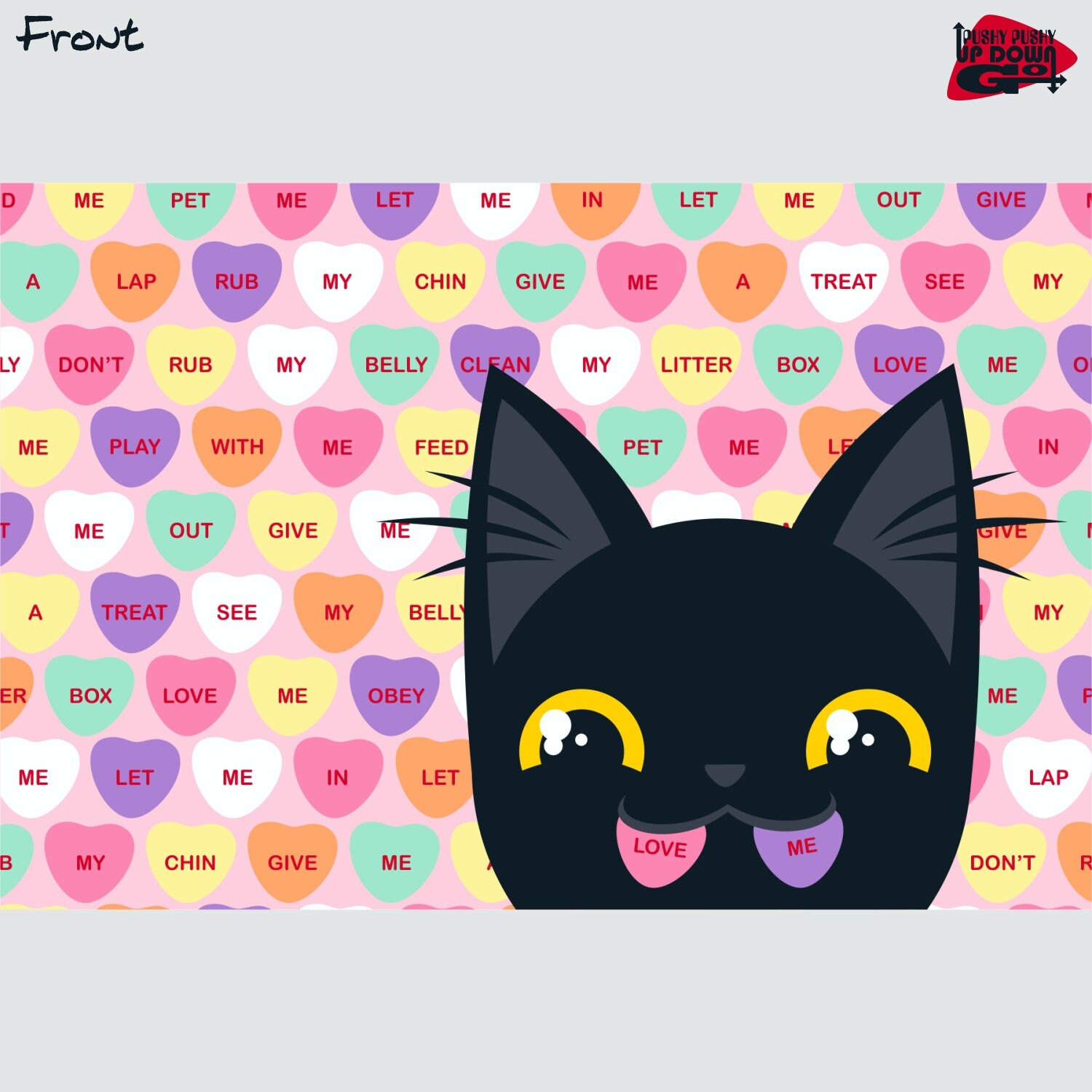 Funny Cat Candy Hearts Valentines Day Postcards set of 4 Etsy