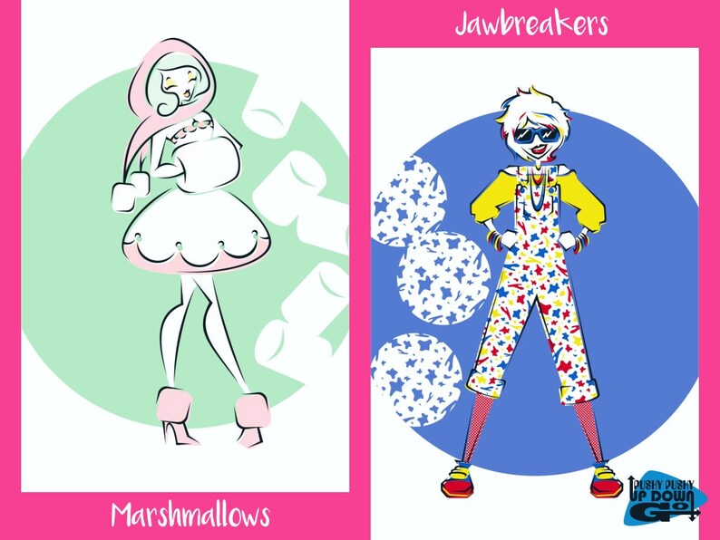 Fashion Illustration Art Prints and Postcards Harajuku Desserts Kawaii Fashion Postcard Art Print Set Dessert Illustration Wall Art