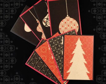 Goth Christmas Cameo Postcards Super Set (set of 8 cards), kraft edition