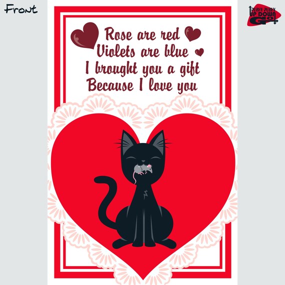 Funny Cat Love Poem Valentines Day Postcards set of 4 Cards - Etsy Funny Cat Love Poem Valentines Day Postcards set of 4 Cards - Etsy