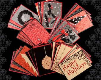 Goth Christmas Postcard Mega Set (set of 36 cards)