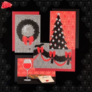 Goth Christmas Postcards (set of 4 cards), style A