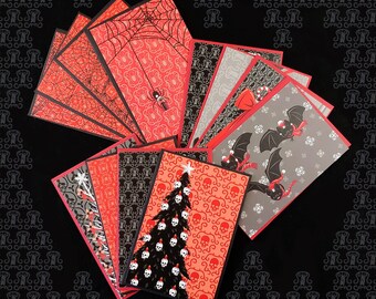 Goth Classic Christmas Postcards Super Set (set of 12 cards), style B
