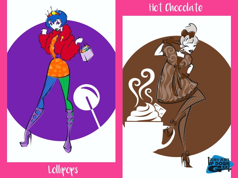 Fashion Illustration Art Prints and Postcards Harajuku Desserts Kawaii Fashion Postcard Art Print Set Dessert Illustration Wall Art