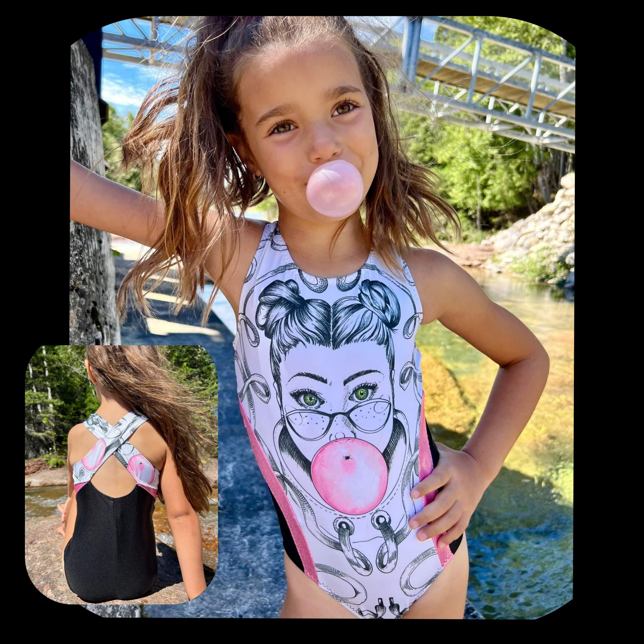 BUBBLE GUM Justaucorps Léotard Maillot De Bain Natation Etsy