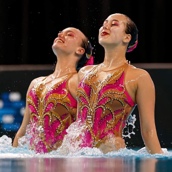 Justaucorps, léotard, natation artistique, nage synchronisée, gymnastique, maillot de bain, Acrobatique, Acrosport, spectacle, compétition