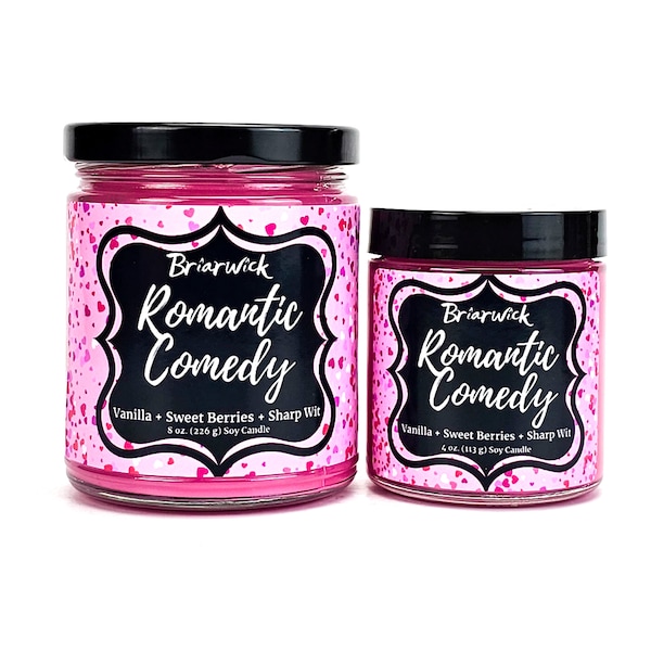 Romantic Comedy Candle- Valentine's Seasonal Exclusive- Soy Vegan Candle