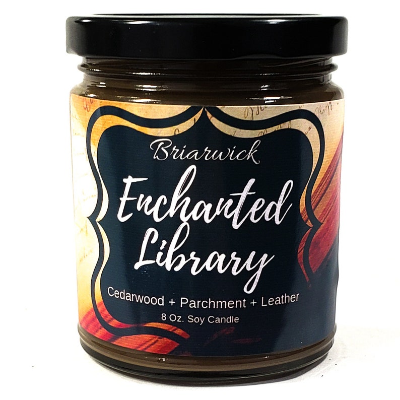 Enchanted Library Candle Fantasy Inspired Soy Vegan Candle image 2