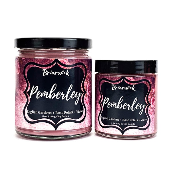 Pemberley- Pride and Prejudice Inspired- Soy Vegan Candle