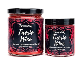 Faerie Wine Candle- Faerie Inspired- Soy Vegan Candle