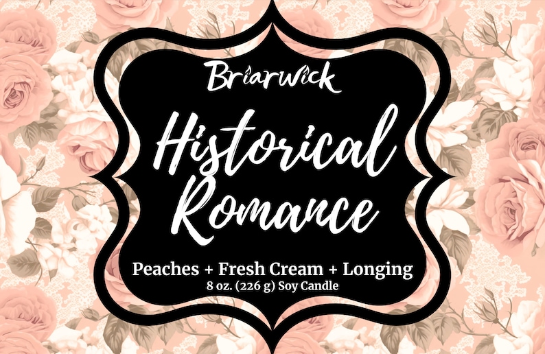 a black and white sign that says brunch historical romance peaches and fresh