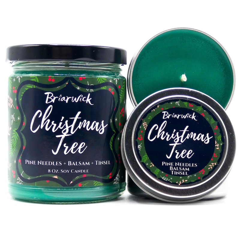 Christmas Tree Candle Winter Seasonal Exclusive Soy Vegan image 1