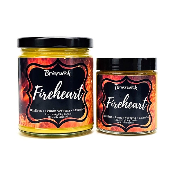 Fireheart Candle- Officially Licensed Throne of Glass- Soy Vegan Candle