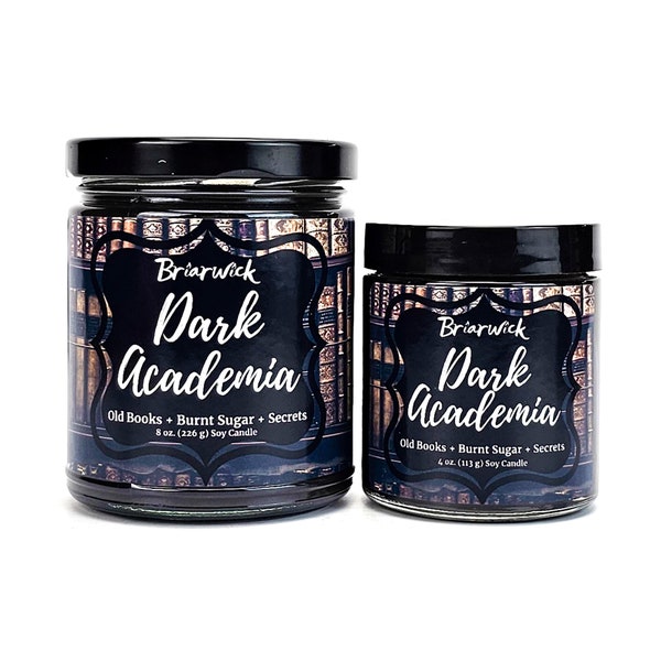 Dark Academia Candle- Literature Inspired- Soy Vegan Candle