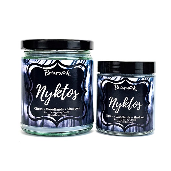 Nyktos Candle- Officially Licensed From Blood and Ash & Shadow in the Ember - Soy Vegan Candle