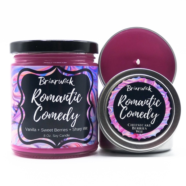 romance writers of canada magazine Romantic Comedy Candle- Valentine's Seasonal Exclusive- Soy Vegan Candle
